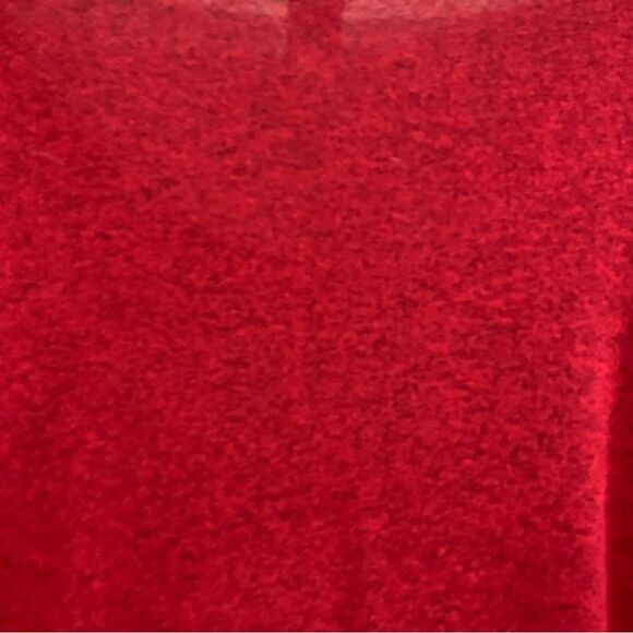 OLD NAVY SWEATER WOMEN’S LARGE RED SCOOP NECK KNIT POLYESTER SPANDEX. - Picture 7 of 11
